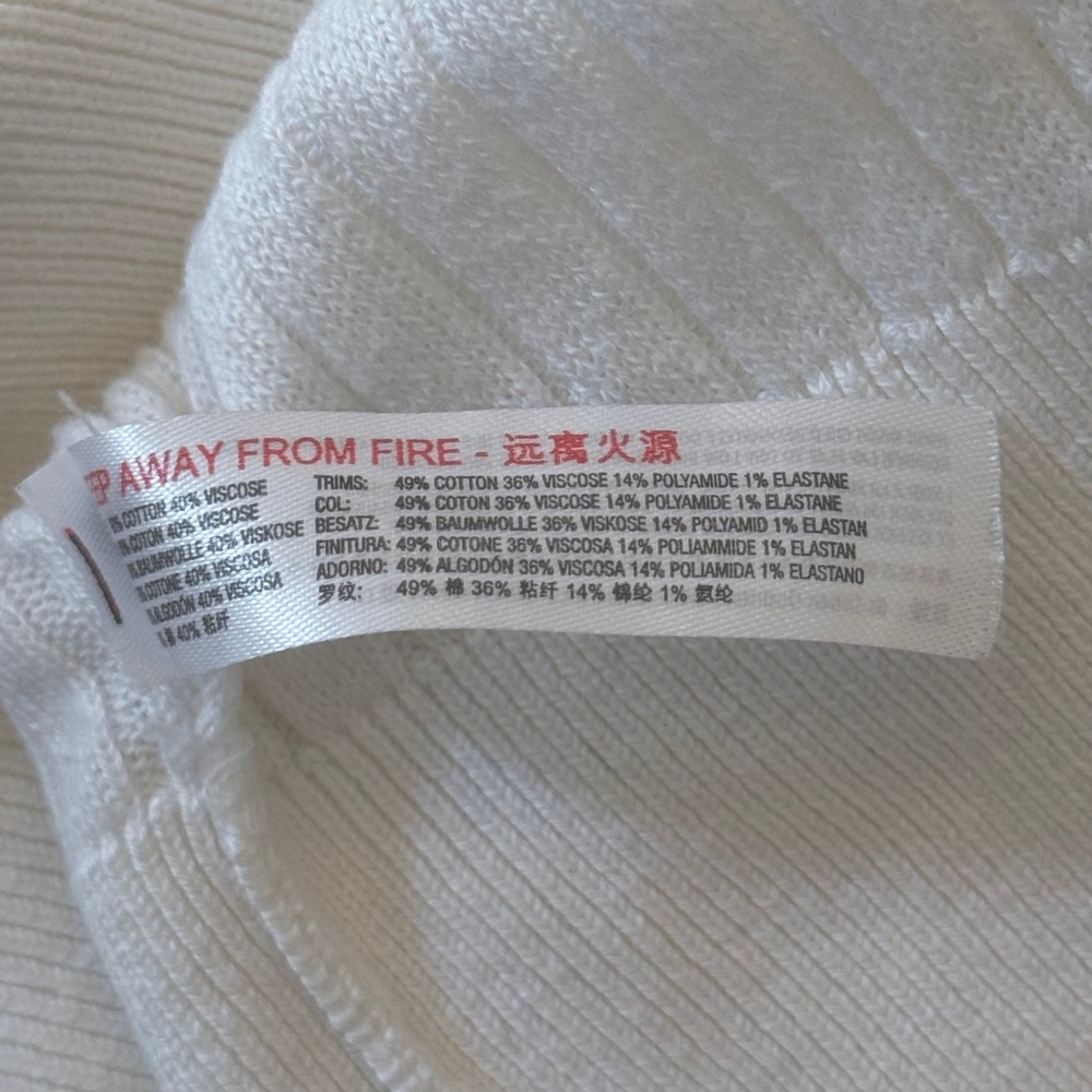 Free People Saturday Morning Crop Tank Vest L Ivory Off White Preppy Soft Girl - Picture 7 of 7